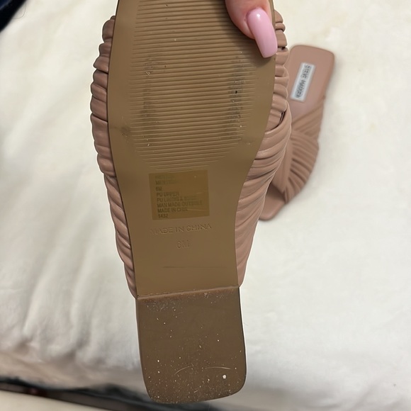 Steve Madden Womens Mentor Faux Leather Slide Sandals Flats size 6 - Picture 5 of 9